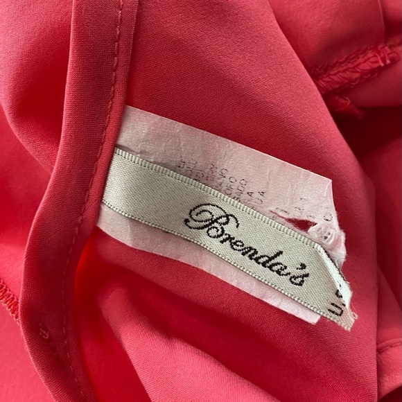 EUC Women’s Hot Pink Ruffled Sleeveless Polyester Dress by Brenda’s Medium - Picture 5 of 8